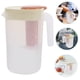 thumbnail image 4 of Jarra de agua fría de gran capacidad de 2200 ml, jarra pequeña de plástico con tapa y pico, jarra para puerta de refrigerador, para té helado y limonada., 4 of 5