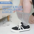 thumbnail image 3 of AMITOFO Diabetic Socks for Men Women, Extra Wide Diabetic Ankle Socks Cotton Non Binding Loose Top Neuropathy Socks, 4 Pairs, 3 of 6