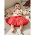 thumbnail image 6 of BemeyourBBs Toddler Baby Girl Christmas Outfit Reindeer Long Sleeve Sweatshirt and Tulle Tutu Skirt 2 Piece Set Xmas Clothes, 6 of 9