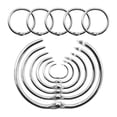 thumbnail image 4 of 30 Pieces Loose Leaf Binder Rings , Nickel Plated Metal Office Book Rings Key Rings,,38MM，G26851, 4 of 6
