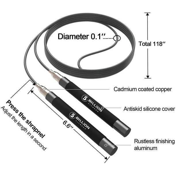 5BILLION Jump Rope Skipping Rope SELF Locking Adjustable