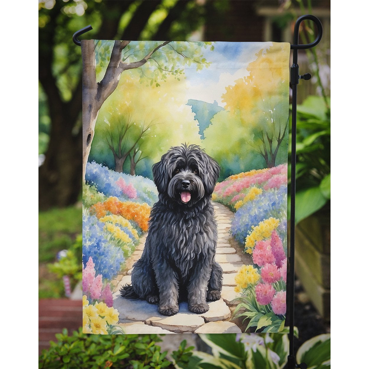 Puli Spring Path Garden Flag 11.25 in x 15.5 in