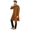 thumbnail image 4 of Atasi Indian Designer Kurta For Mens Party Wear Solid Color Ethnic Long Shirt, 4 of 7