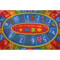 thumbnail image 1 of KC Cubs Playtime Collection ABC Alphabet, Numbers and Shapes Educational Learning & Game Oval Area Rug Carpet for Kids and Children Bedrooms and Playroom, 1 of 5