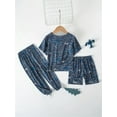 thumbnail image 6 of WIBACKER 3-14Y Little Boys' 3-Piece Game Loose-fit Sleepwear Set Thin Soft Summer Pajamas, 6 of 13
