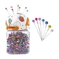 thumbnail image 3 of veasfak 200Pcs Sewing Pins Dressmaking Quilting Pins for Florists Jewelry Decorating, 3 of 9