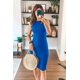 thumbnail image 5 of Vestido PRETTYGARDEN Bodycon Midi Sin Mangas Azul Talle S, 5 of 7