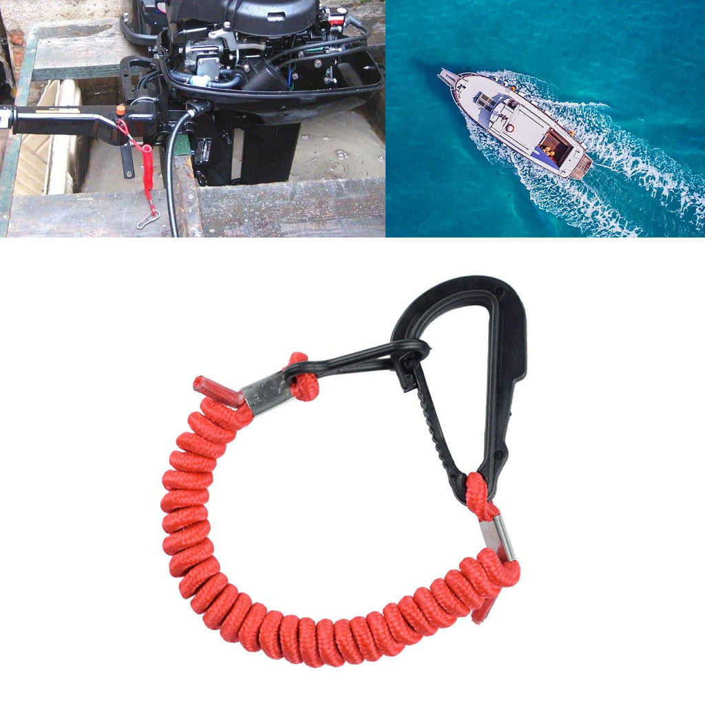AOOCEEPAW 15920Q54 Boat Engine Emergency Stop Switch Safety Lanyard Cord Replacement for Mercuryand Outboard Motor Size:39.3inch 