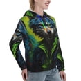 thumbnail image 6 of Kdxio Realistic Style Wolf Warrior Print Womens Oversized Hoodies Sweatshirts Hooded Pullover Tops Sweaters Casual-Medium, 6 of 7