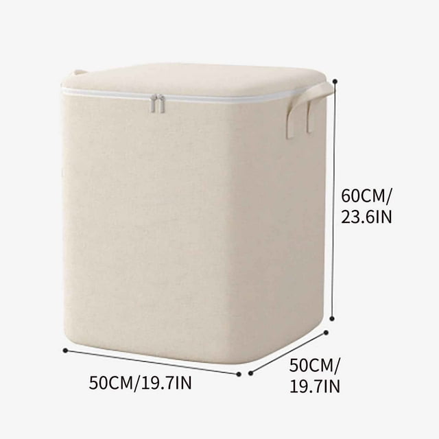 Storage Bag With Large Capacity, Zipper Closure, Ningbo Dustproof, Cotton And Linen Handle, Bedroom Quilt, Clothing Storage And Packaging