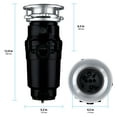 thumbnail image 3 of Waste Maid Economy 1/2 HP Continuous Feed Kitchen Garbage Disposal with Power Cord 10-US-WM-058-3B, 3 of 8