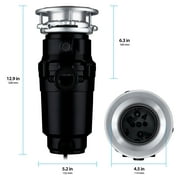 Waste Maid Standard 1/2 HP Continuous Feed Garbage Disposal 10-US-WM-158-3B