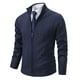 thumbnail image 4 of Chaqueta tipo cárdigan de punto de polar para hombre, suéter grueso de cuello alto y manga larga, 4 of 5
