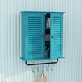 thumbnail image 5 of SHMAMT Bathroom Cabinet Wall Mounted Green Designer Bathroom Wall Cabinet Medicine Cabinet with Double Shutter Doors 3 Tier Adjustable Shelf with Towel Rack Over The Toilet Storage Cabinet Laundry, 5 of 5