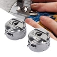 thumbnail image 3 of Sewing Machine Bobbin Shell,  2pcs Stainless Steel Bobbin Case Prevent Thread Tangling Universal  for Home Sewing Machine, 3 of 7