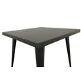 thumbnail image 2 of Square Metal Top Dining Table with Metal Legs in Gray Gunmetal, 2 of 2