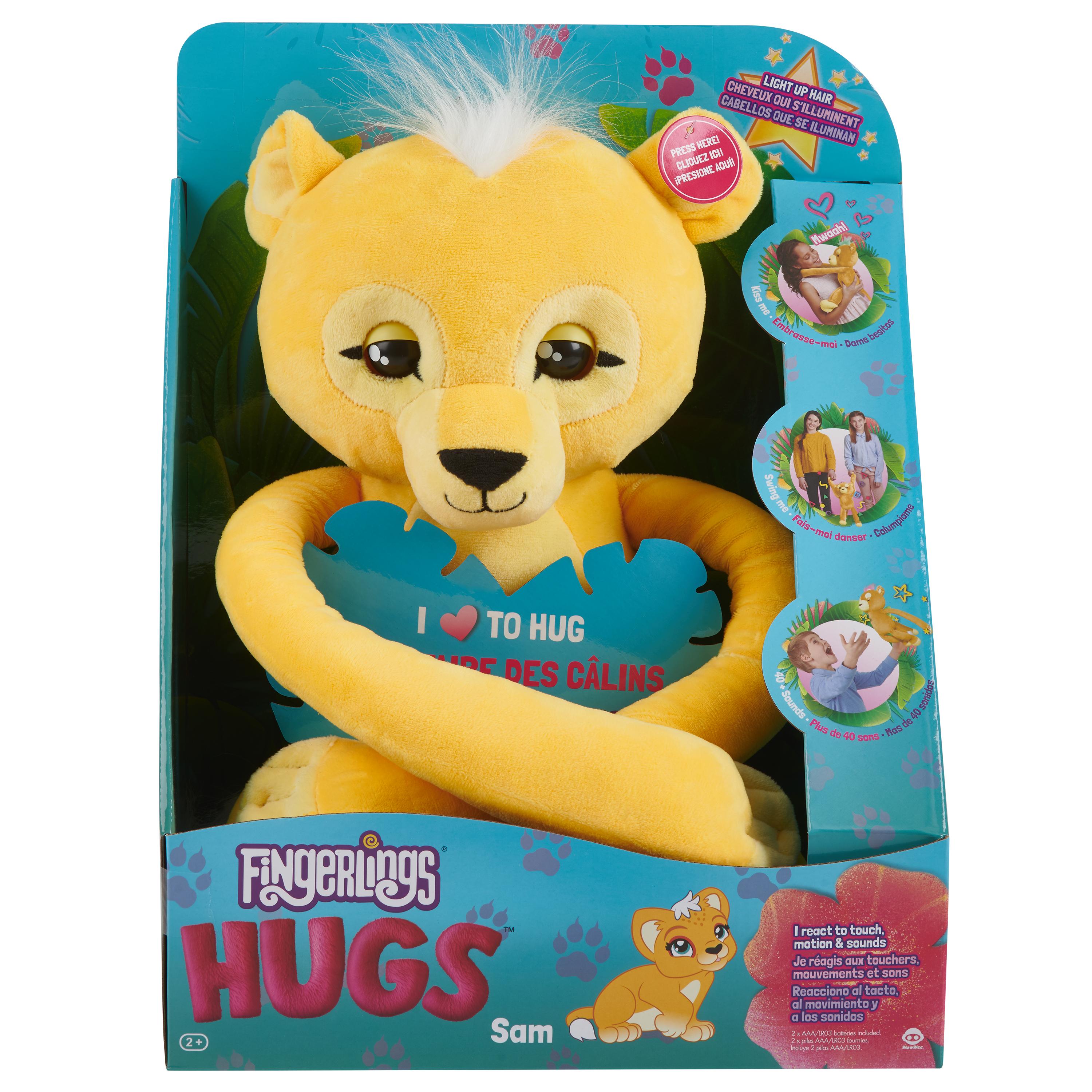 WowWee Fingerlings Hugs - Sam (Yellow) - Interactive Plush Lion - image 7 of 8