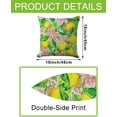 thumbnail image 6 of Summer Pillow Cover 18x18 Inch - Vibrant Lemon and Pink Blossom Pattern, Tropical Fruit and Floral Decorative Cushion Case for Home Decor, 6 of 6
