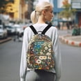 thumbnail image 7 of FORMRS Mini Backpack Purse for Women Quilted Travel Daypack Casual Shoulder Bag, Floral Garden, 7 of 7