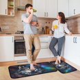 thumbnail image 2 of GZHJMY Kitchen Rugs 2 Piece Waterproof Non Slip Kitchen Mat Starry Night Wolf Kitchen Rug Set for Sink Office Kitchen Cafe, 19.7"x47.2"+19.7"x27.6" Carpet Runner, 2 of 7