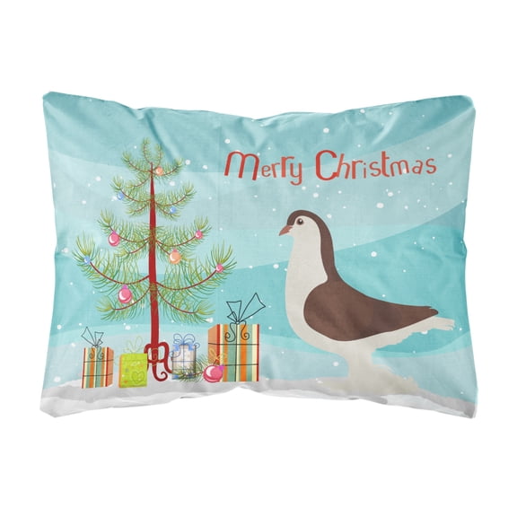 Carolines Treasures BB9310PW1216 Large Pigeon Christmas Canvas Fabric Decorative Pillow, Teal, 12H x16W, multicolor
