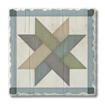 Thirstystone "Weave Star" Quilt Design Tumbled Tile Coaster