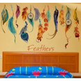 thumbnail image 3 of Wall Stickers Classic Creative Feather Wall Sticker Art Decal Mural,Brown Home Wall Stickers, 3 of 6