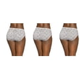 thumbnail image 2 of 3 Pack Vanity Fair Women's Illumination Hi Cut Panties Tranquil Lace, 13108, 6, 2 of 3
