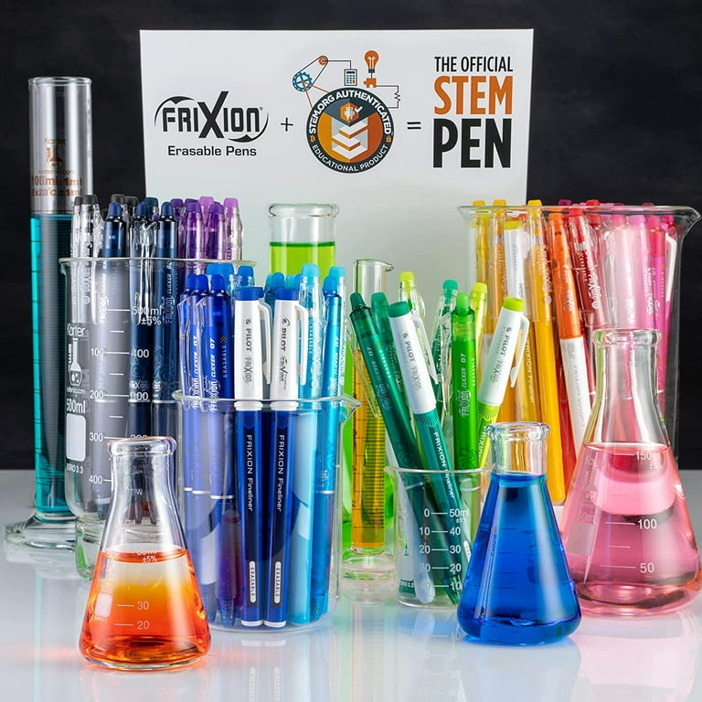  PILOT Frixion Synergy Clicker Erasable Pens, Retractable and  Refillable, 0.5mm Extra Fine Point, 6 Pack of Blue Ink Pens + 6 Refills :  Office Products