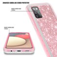 thumbnail image 3 of Nagebee Phone Case for Samsung Galaxy A02S with [Built-in Screen Protector], Full-Body Shockproof Protective Bumper Cover, Support Wireless Charging, Impact Resist Durable Case (Pink Glitter), 3 of 5