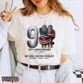 thumbnail image 2 of 9/11 Memorial Shirt, 25th Anniversary Never Forget T-Shirt, Patriot Day First Responder Gildan 5000 Printed Tee, 2 of 4