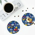 thumbnail image 4 of Yiaed Animals Rescue Team Print Leather Coasters for Drinks - Cup Coasters Coffee Table Kitchen Table Bar, Home & Office Gifts Handmade Drink Coasters-Round Shape, 4 of 6