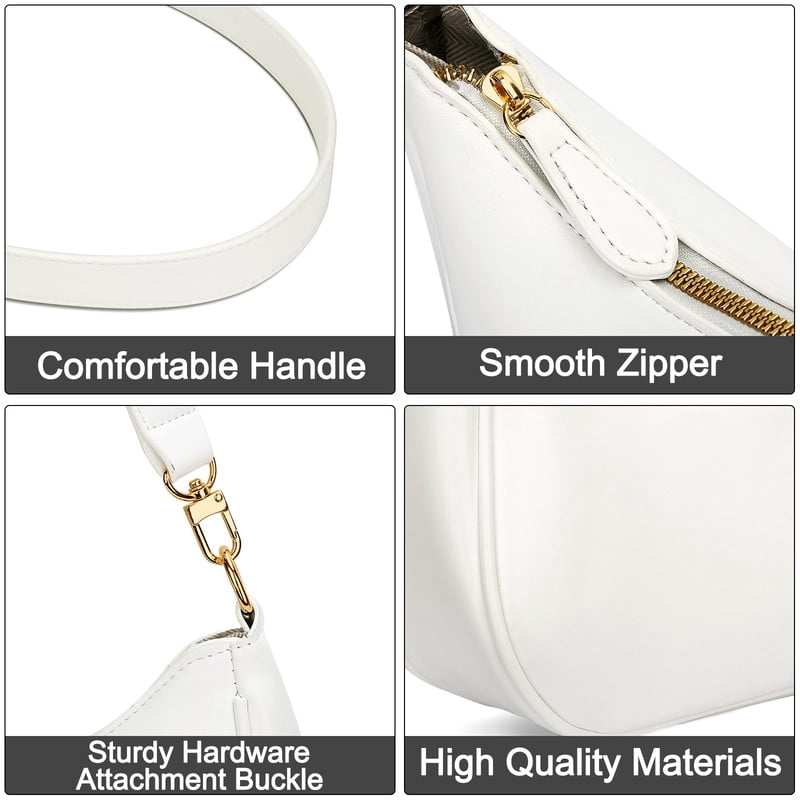 AOUNQ Clutch Tote Handbags with 2 Removable Straps and Zipper Closure Crossbody Bags Shoulder Purse Handbag for Women