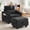 Black, variant on YWEN Small Chaise Lounge Chair Indoor with Ottoman&Adjustable Backrest,Chenille Tufted Recliner Comfy Sofa Chair with USB,Phone Holder&Storage Arms,Convertible Sleeper Couch Bed for Living Room