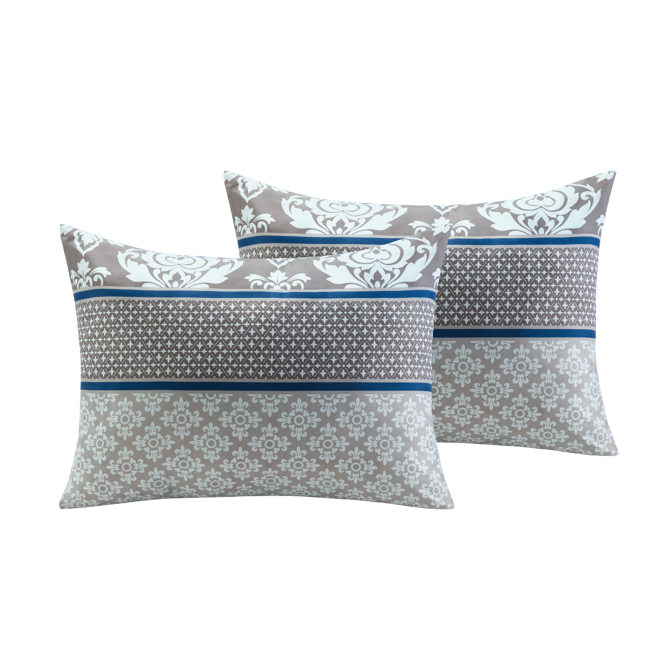 VCNY Home Beckham 8-Piece Blue Damask Bed in a Bag, Full, Adult, Unisex