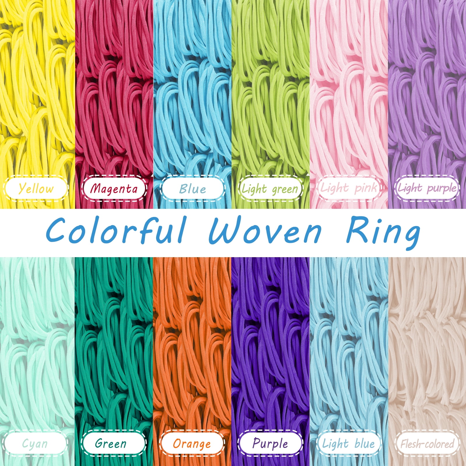 Threns 1000Pcs Refill Loops for 7-Inch Weaving Loom,12 Color Loom Loops for Potholder Making,Durable Nylon Craft Bands for Kids Adults DIY Projects