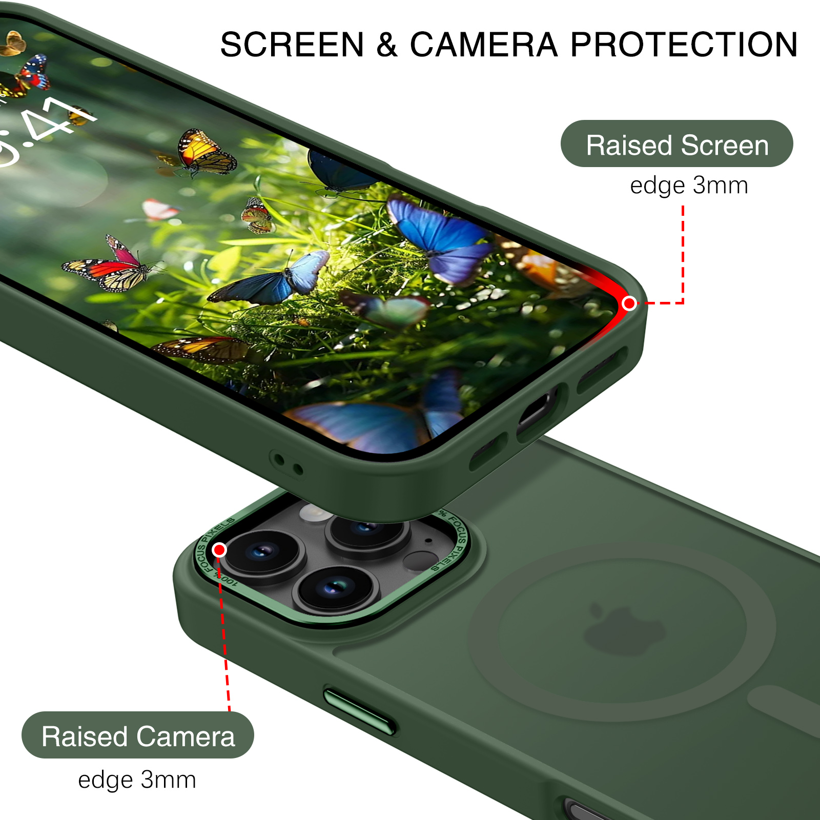 Bentoben iPhone 16 Pro Max Case Matte Green MagSafe photo 7