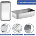thumbnail image 3 of Loaf Pan, Set Of 2, Stainless Steel Bread Baking Mold, Rectangular Cake Pan Gift_Special Gift, 3 of 5