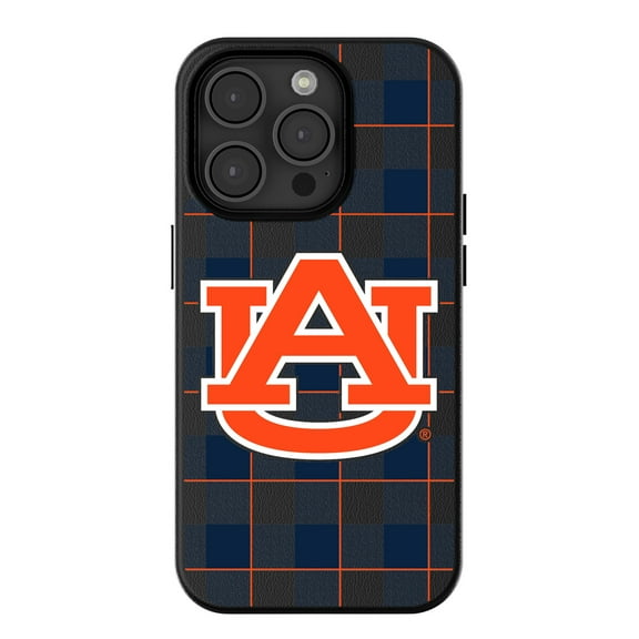 Keyscaper Auburn Tigers Plaid Magnetic Bump iPhone Case