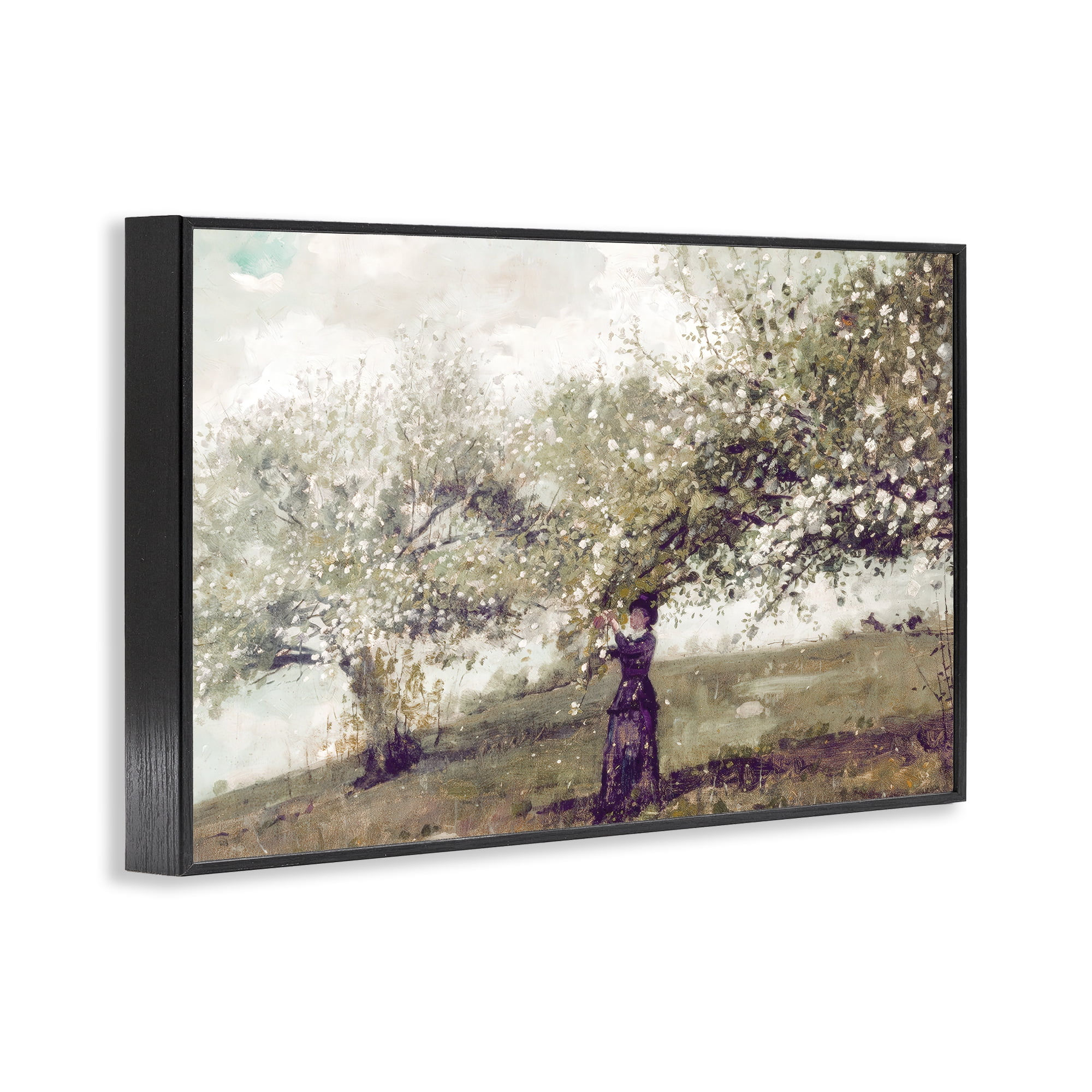 Stupell Industries Vintage Gathering Spring Blossoms Black Framed Giclee Art, design by Leah Straatsma