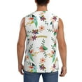 thumbnail image 4 of Bixox Men's Pretty Floral With Leaves Printed Shirt Sleeveless Fitness Tank Top-Small, 4 of 7