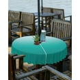 thumbnail image 2 of Outdoor Tablecloth Teal Green Ombre Round Patio Tablecloths 60 Inch, Outside Table Cloths with Umbrella Hole and Zipper, Gradient Gradual Color Summer Table Cover for Outdoor Tables, Picnic,, 2 of 6