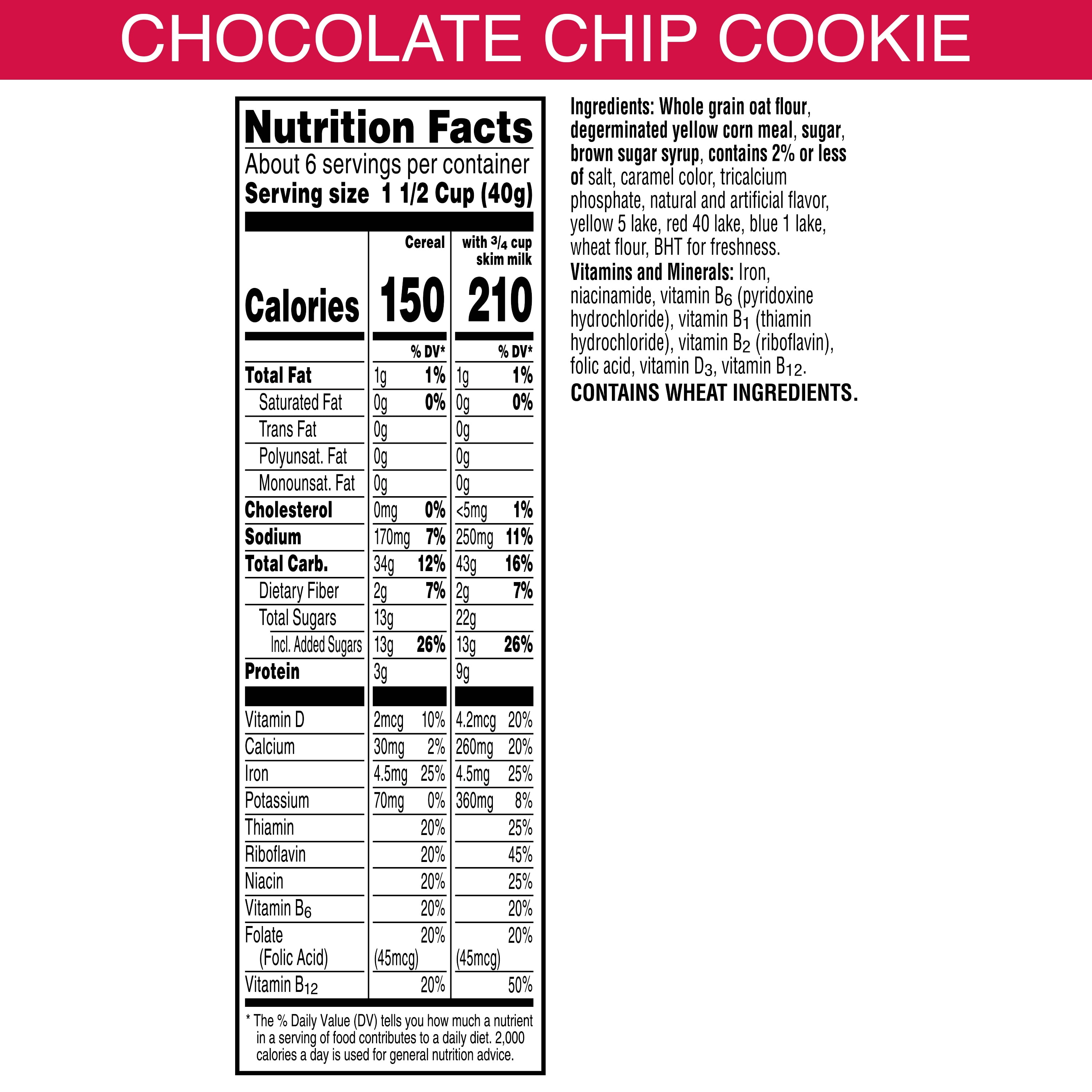 Kelloggs Crumbl Chocolatey Chip Cookie Cold Breakfest Cereal, 7.9 oz Box