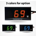 thumbnail image 2 of Thermometer, Motorcycle Digital Thermometer Quad Square Instrument Water Temperature Meter Gauge,Blue Light Digital Hygrometer Humidity Temperature Meter, 2 of 8