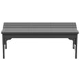 thumbnail image 3 of Afuera Living Traditional Poly Plastic Backless Adirondack Bench in Gray, 3 of 6