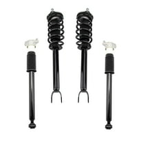 TRQ Front and Rear Complete Strut Assembly & Shock Absorber Kit Complete Strut & Coil Spring Assembly Fits Select 2016-2020 Mercedes-Benz C300