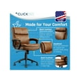 thumbnail image 4 of Click365 Transform 2.0 Ergonomic Mid Back Desk Chair Bonded Leather Cognac, 4 of 8