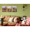 thumbnail image 2 of Flowers Wall Art Daisy Colorful Canvas Floral Pictures Spring Purple Painting, Landscape Artwork Framed for Living Room Bedroom Bathroom Dinning Room Kitchen Office Home Decor 12"x16"x3 Panels, 2 of 6