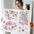 thumbnail image 5 of Juego de 4 plantillas de flores de cerezo de 117 x 83 pulgadas con diseño de ramas de cerezo. Plantillas de plástico con estampado floral., 5 of 5