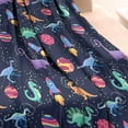 thumbnail image 3 of Colorful Dinosaurs Rockets Pattern Blanket,Comfortable Soft Lamb Wool Throw Blanket,All Season,Warm Lightweight Blankets for Sofa Bed Couch Living Room Chair,30"x40", 3 of 4